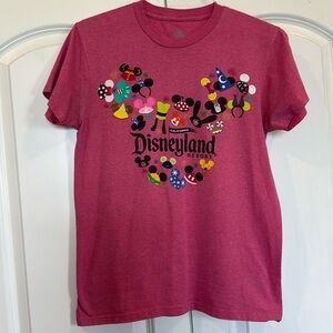 Disneyland Mickey Mouse Mickey Ears Red Colorful T shirt Sz Small